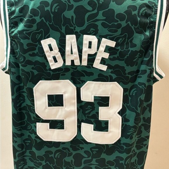 BAPE Boston Celtics Jersey # 93 Green/White , Unisex - Picture 12 of 13